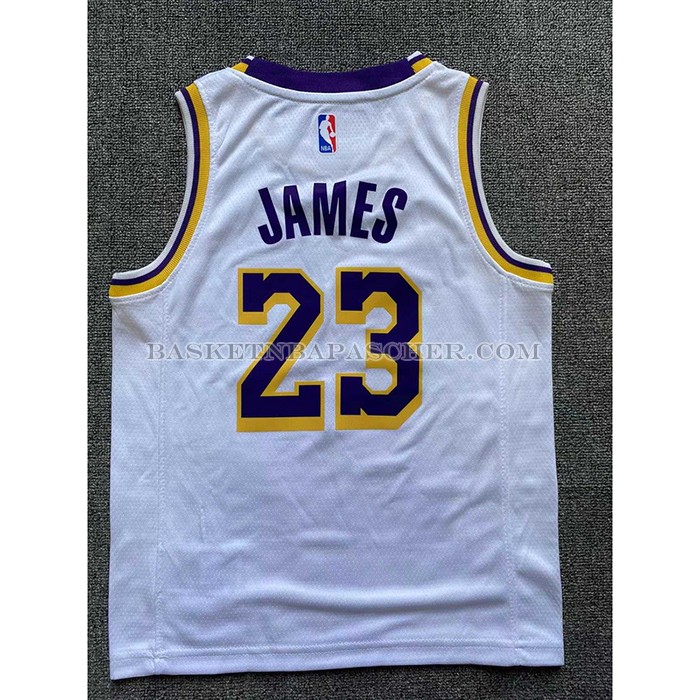 Maillot Enfant Los Angeles Lakers LeBron James NO 23 Association 2022-23 Blanc